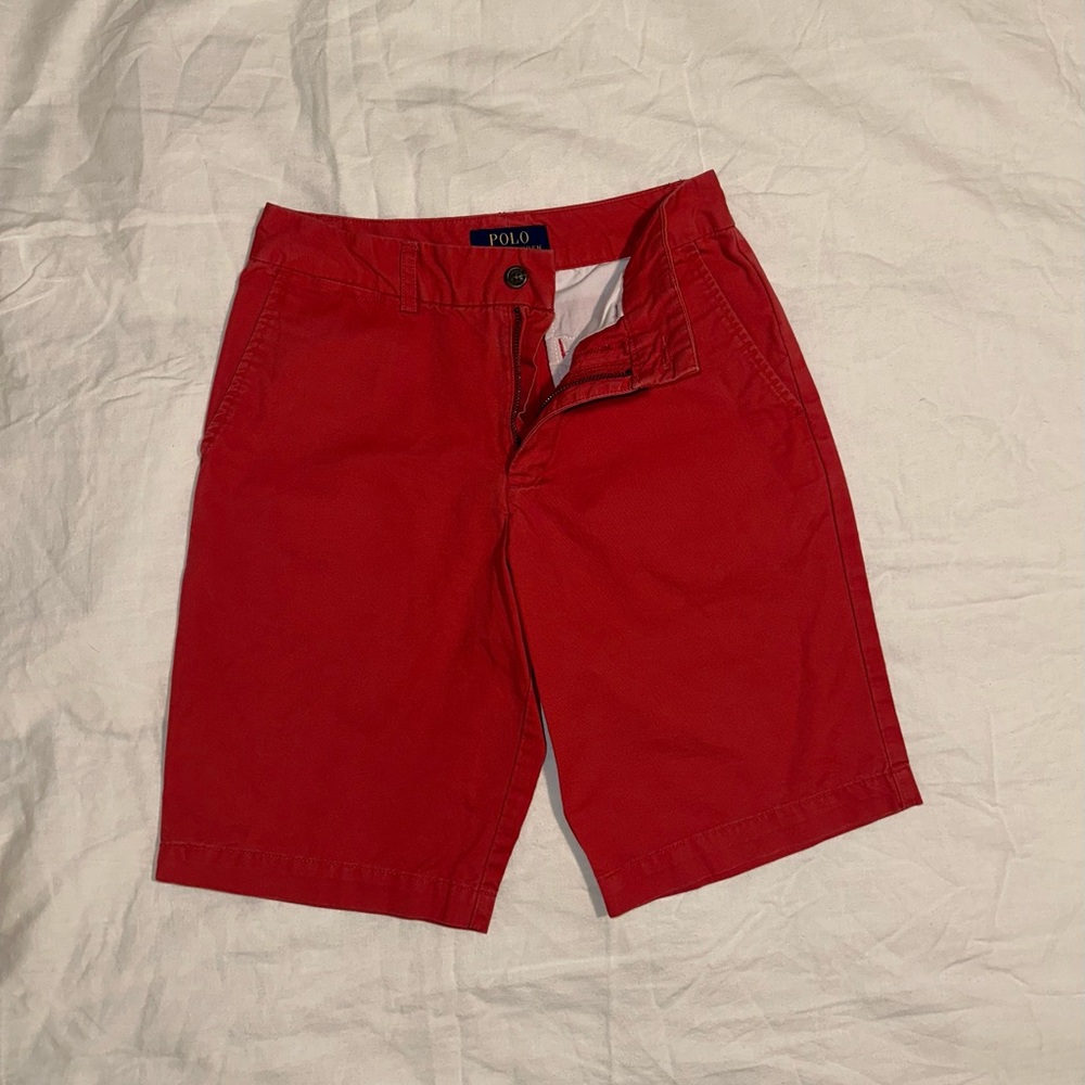 POLO Ralph Lauren, Boys Red Chino Shorts, Size 12
